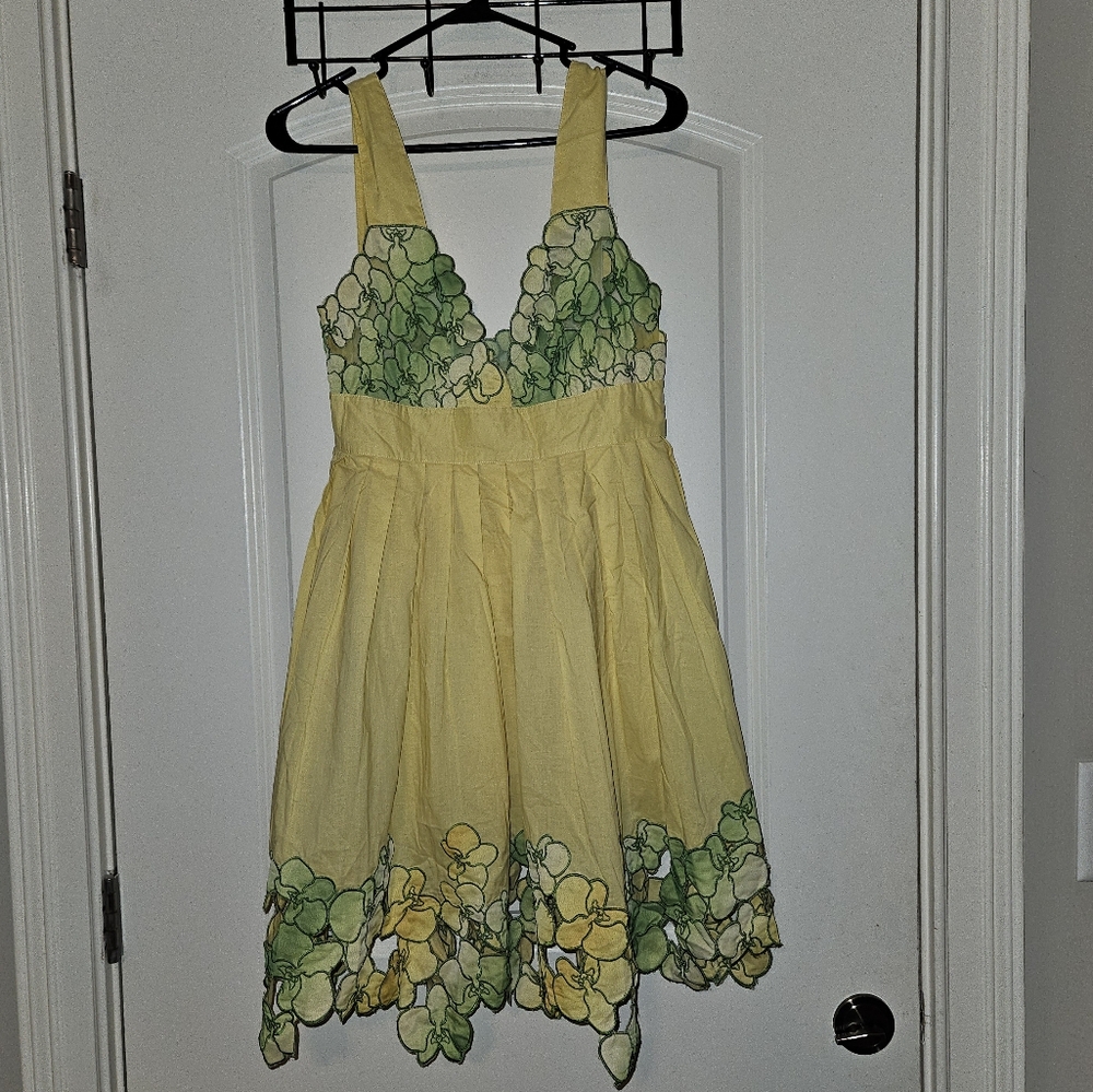PIXIE Y2K Vintage 'Margarita' Floral Cut-Out SunDress Womens Size Large